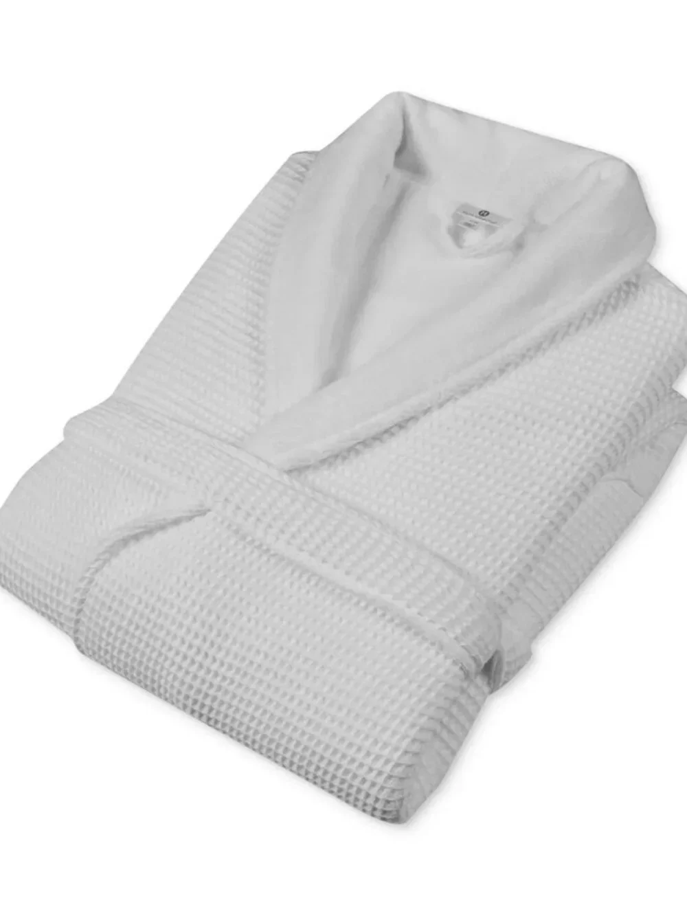Hotel Collection Cotton Waffle White Bath Robe Shawl Collar All Cotton Small/Med